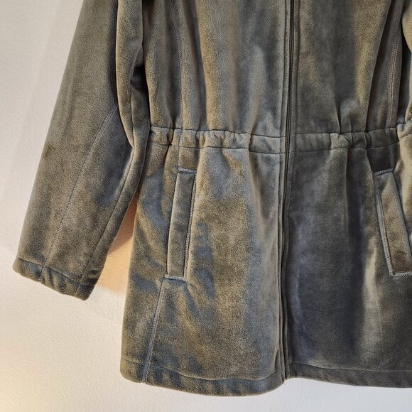 Westbound Soft Smokey Green Zip Front LS Winter Coat Medium - Picture 4 of 16